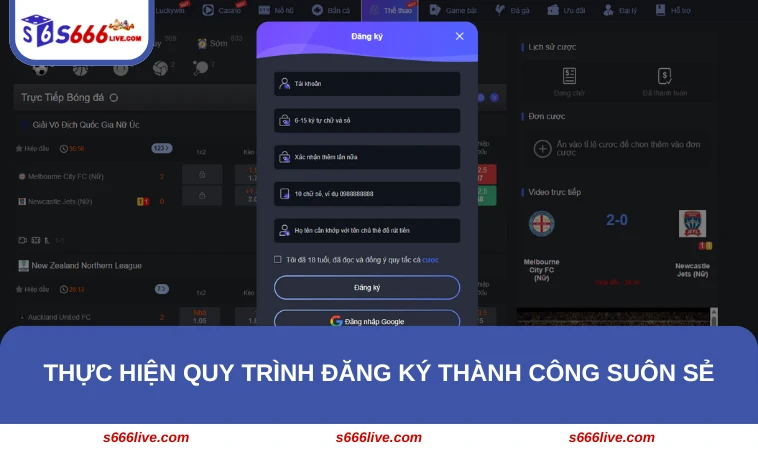 Cách Tạo Tài Khoản Cá Độ Bóng Đá - Hướng Dẫn Chi Tiết Ở S666 343 Thực hiện quy trình đăng ký thành công suôn sẻ